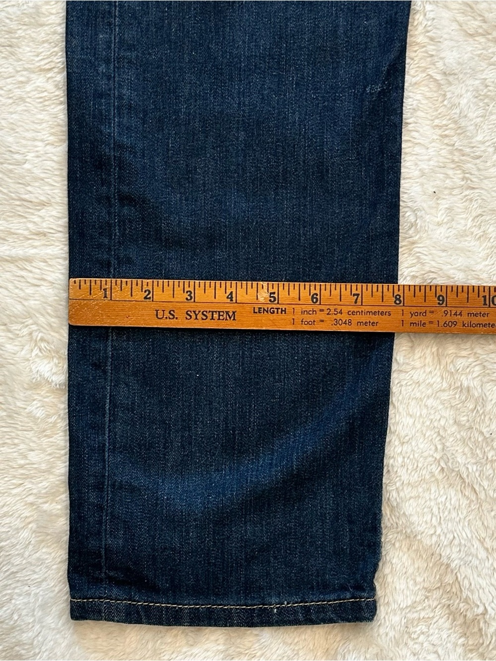 Levi's 513 Slim Straight Jeans Men's 34x33 (Tag 34x34) Dark Indigo Stretch 2014 - Picture 11 of 11
